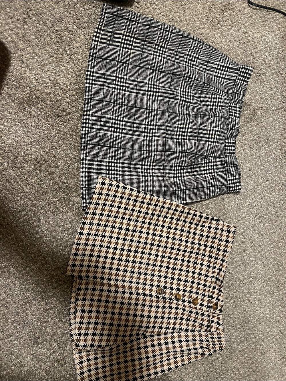 Two Plaid Mini Skirts - Nordstrom Rack Size M